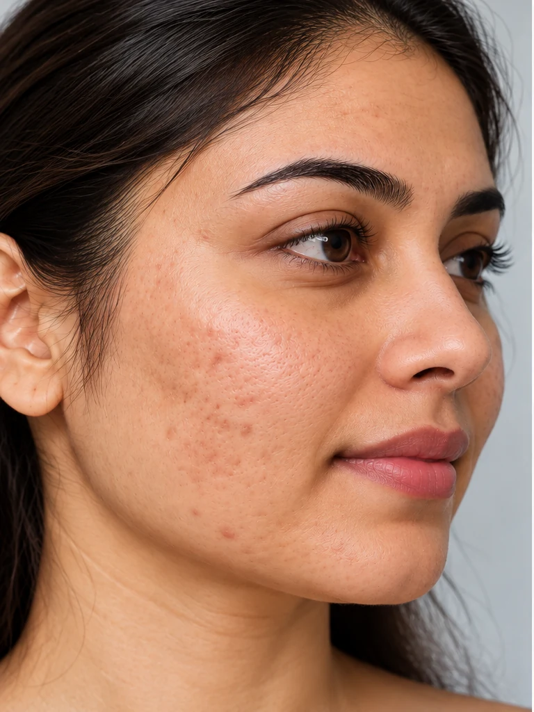 Face PRP with Microneedling, illustrative before example