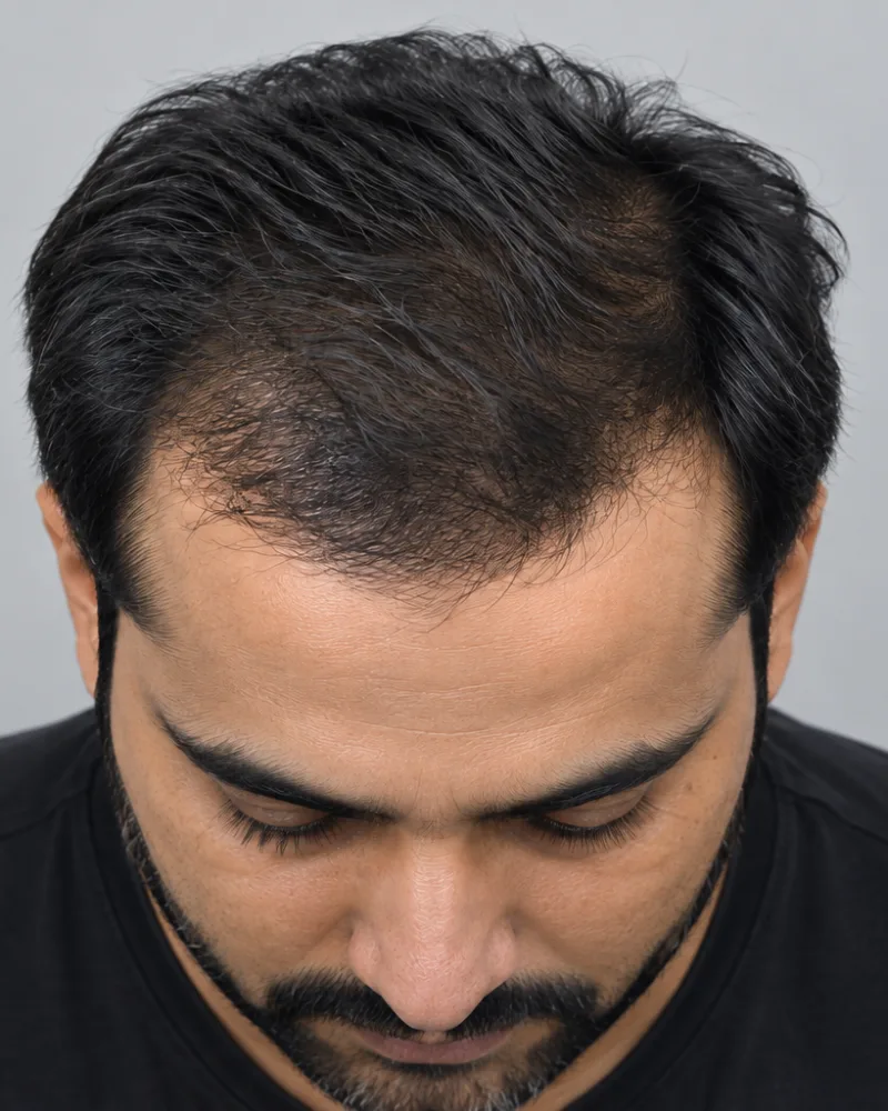 QR678 Zeo Treatment for Hair Regrowth, illustrative after example